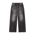 Vintage Wash Wide-Leg Denim