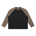 Leopard Panel Raglan Long Sleeve Tee