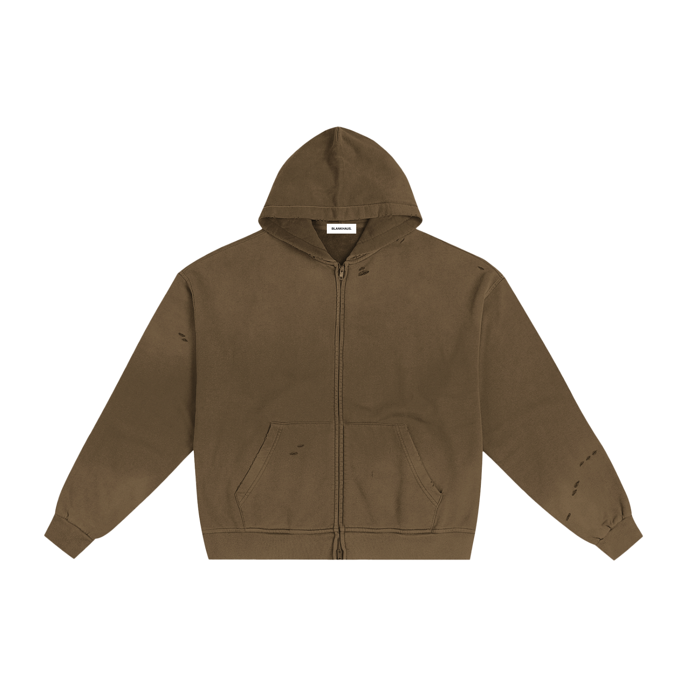 Sunfade Frayed Zip Hoodie