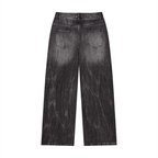 Vintage Wash Wide-Leg Denim