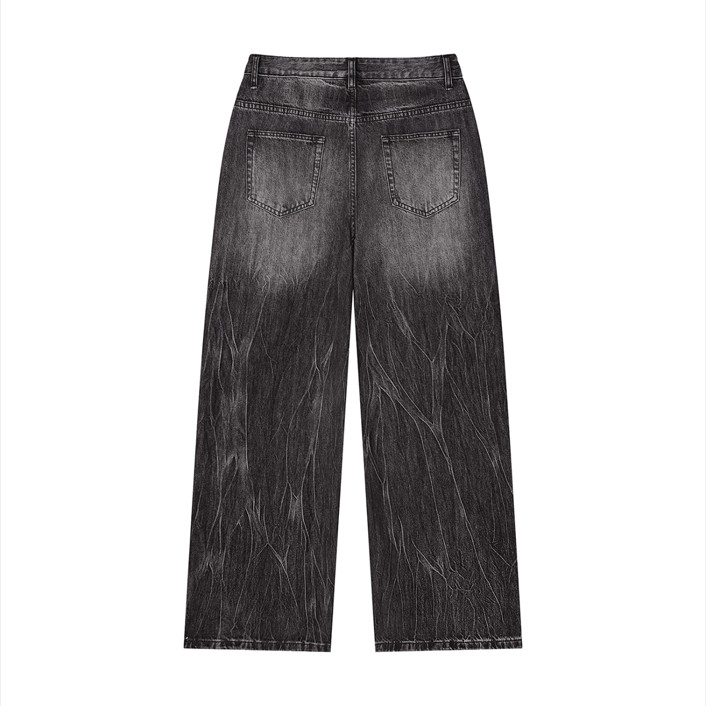 Vintage Wash Wide-Leg Denim