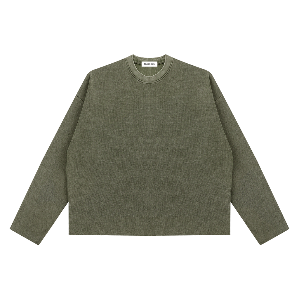 Vintage Waffle Raw-Edge Tee