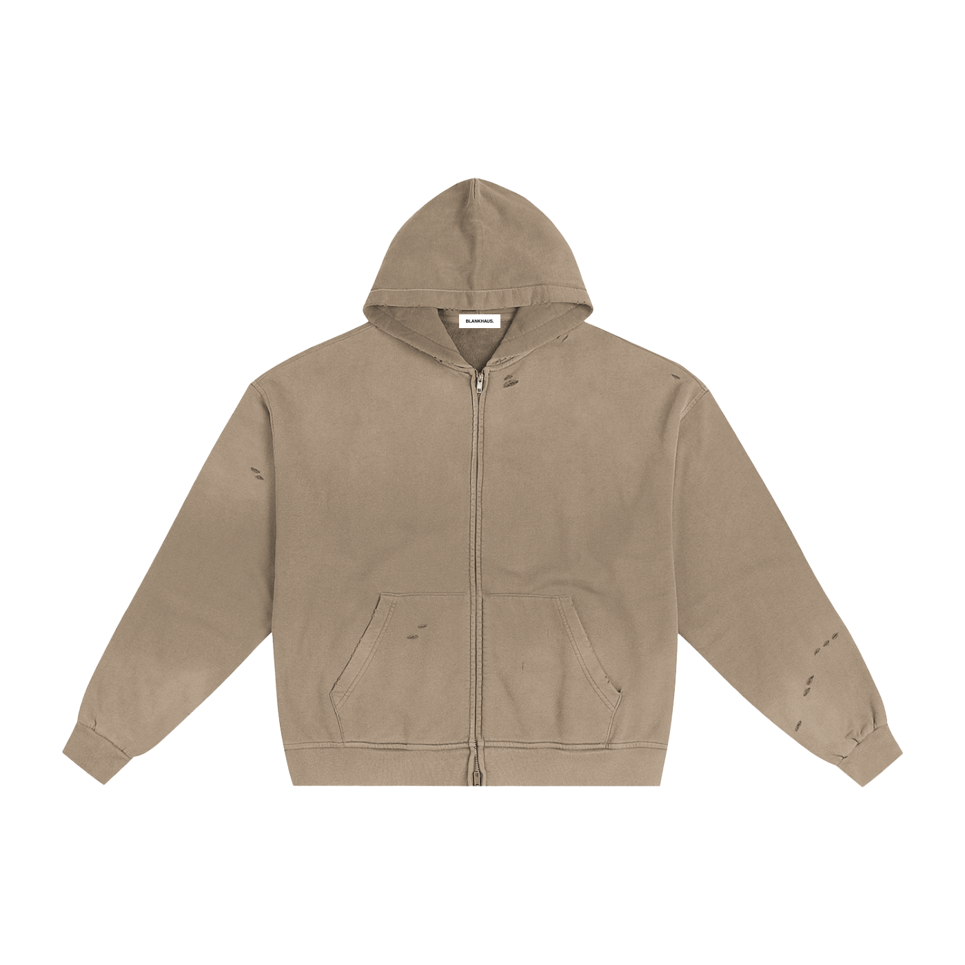 Sunfade Frayed Zip Hoodie