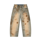 Vintage Wash Barrel-Leg Denim