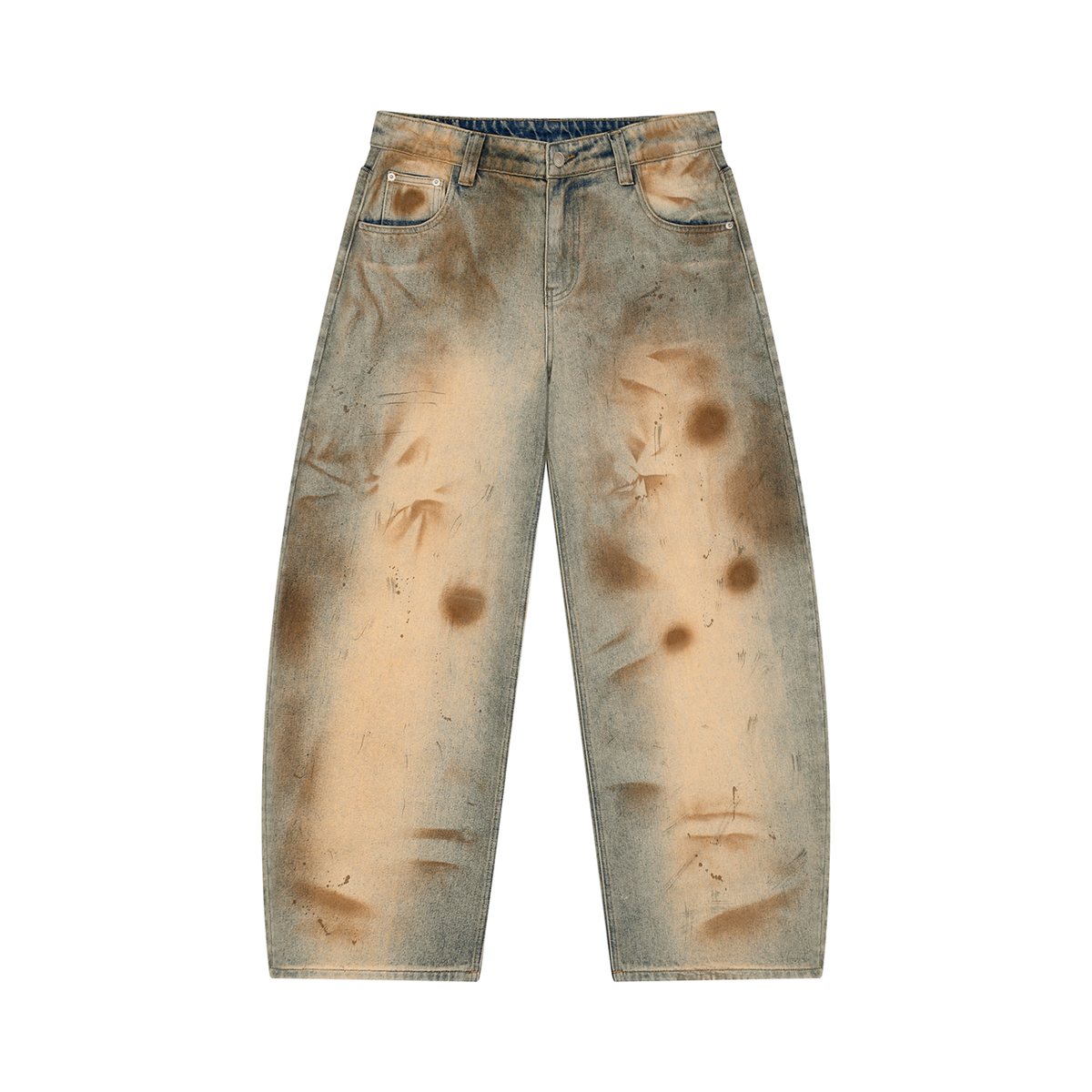 Vintage Wash Barrel-Leg Denim
