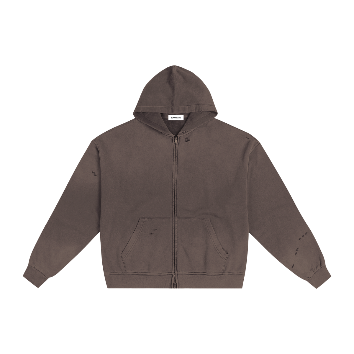 Sunfade Frayed Zip Hoodie