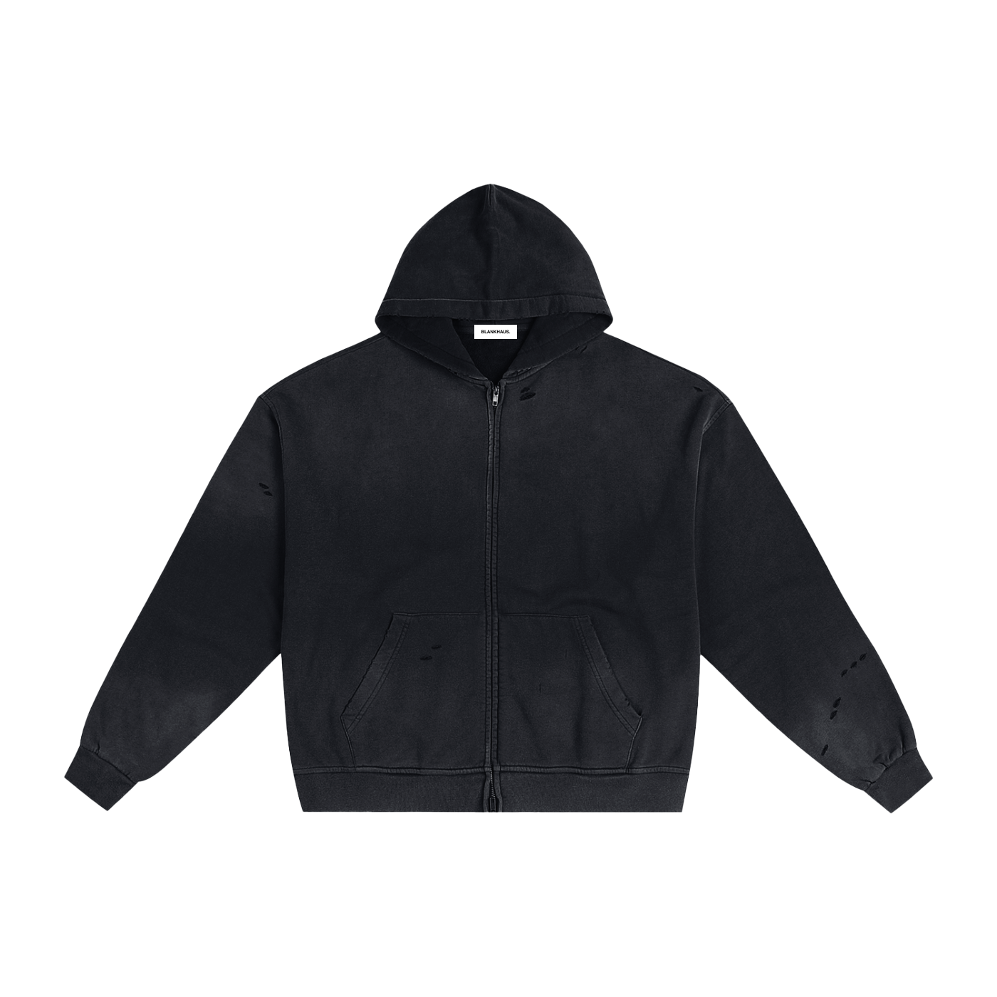 Sunfade Frayed Zip Hoodie