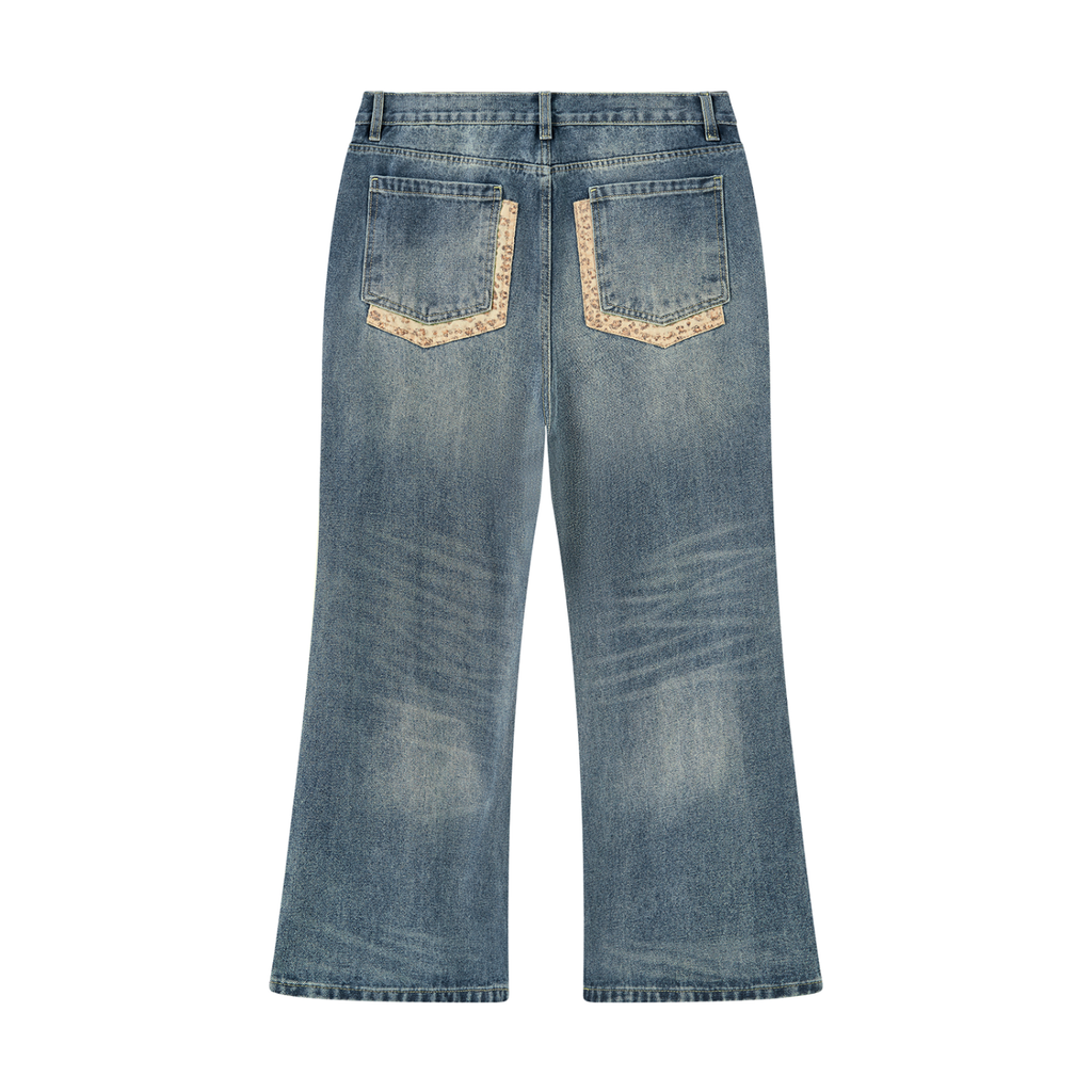 Flared Vintage Wash Denim