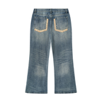 Flared Vintage Wash Denim