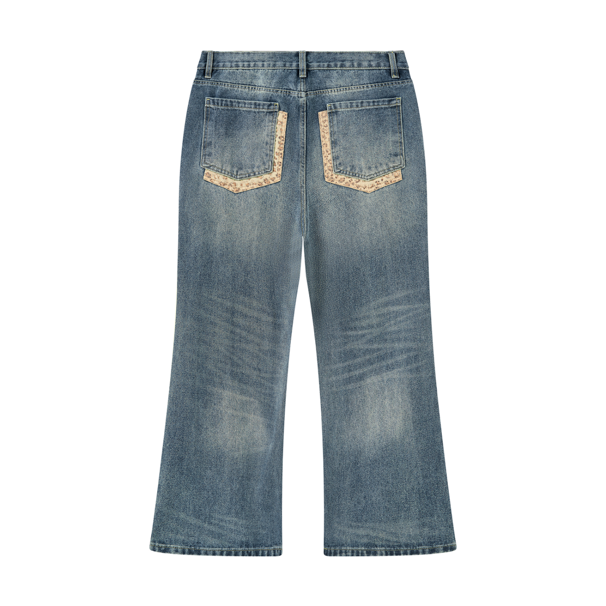 Flared Vintage Wash Denim