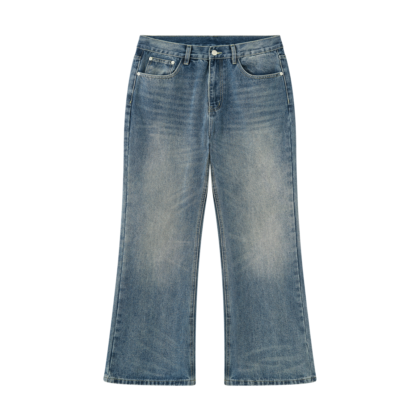 Flared Vintage Wash Denim