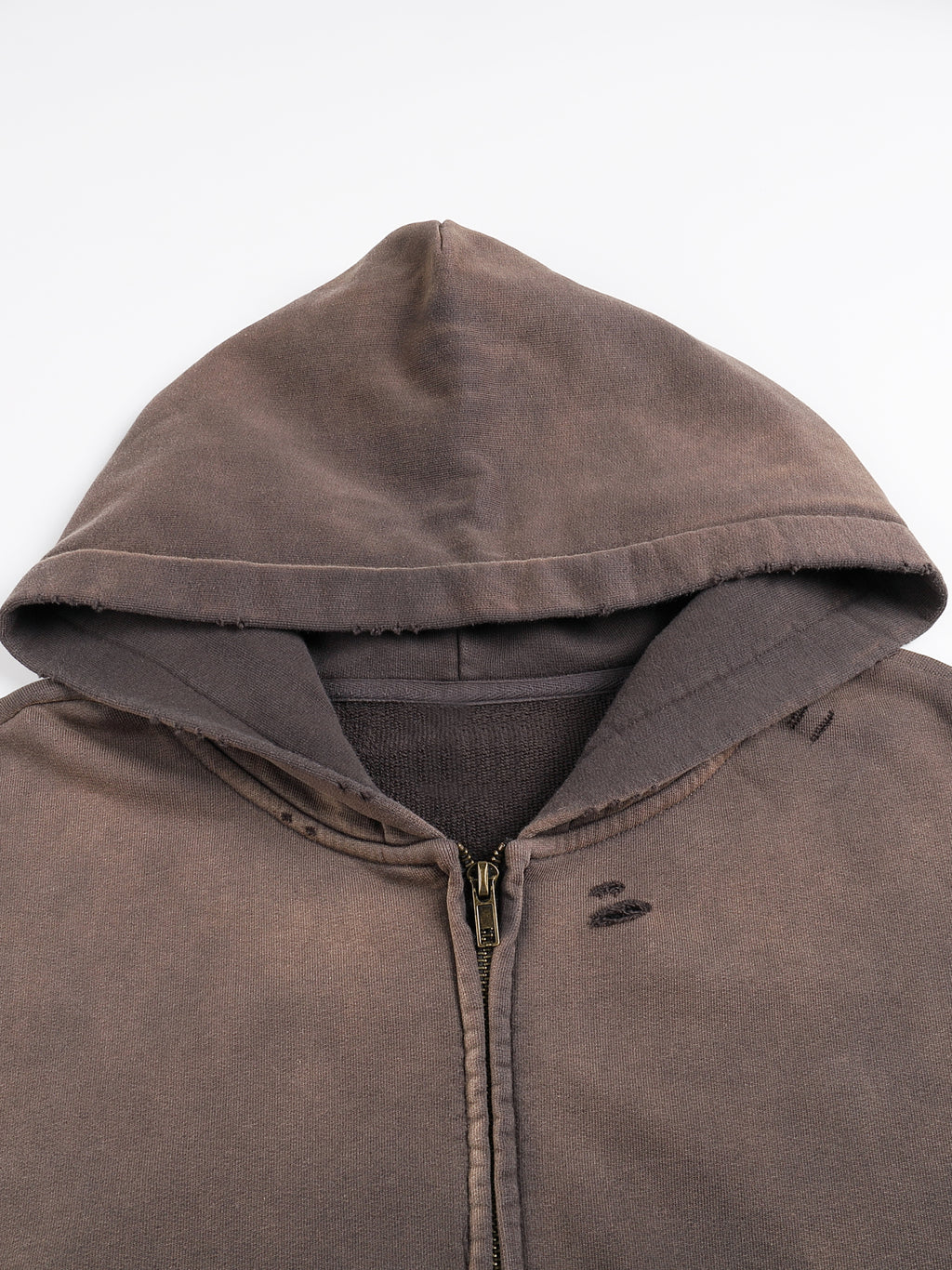 Sunfade Frayed Zip Hoodie