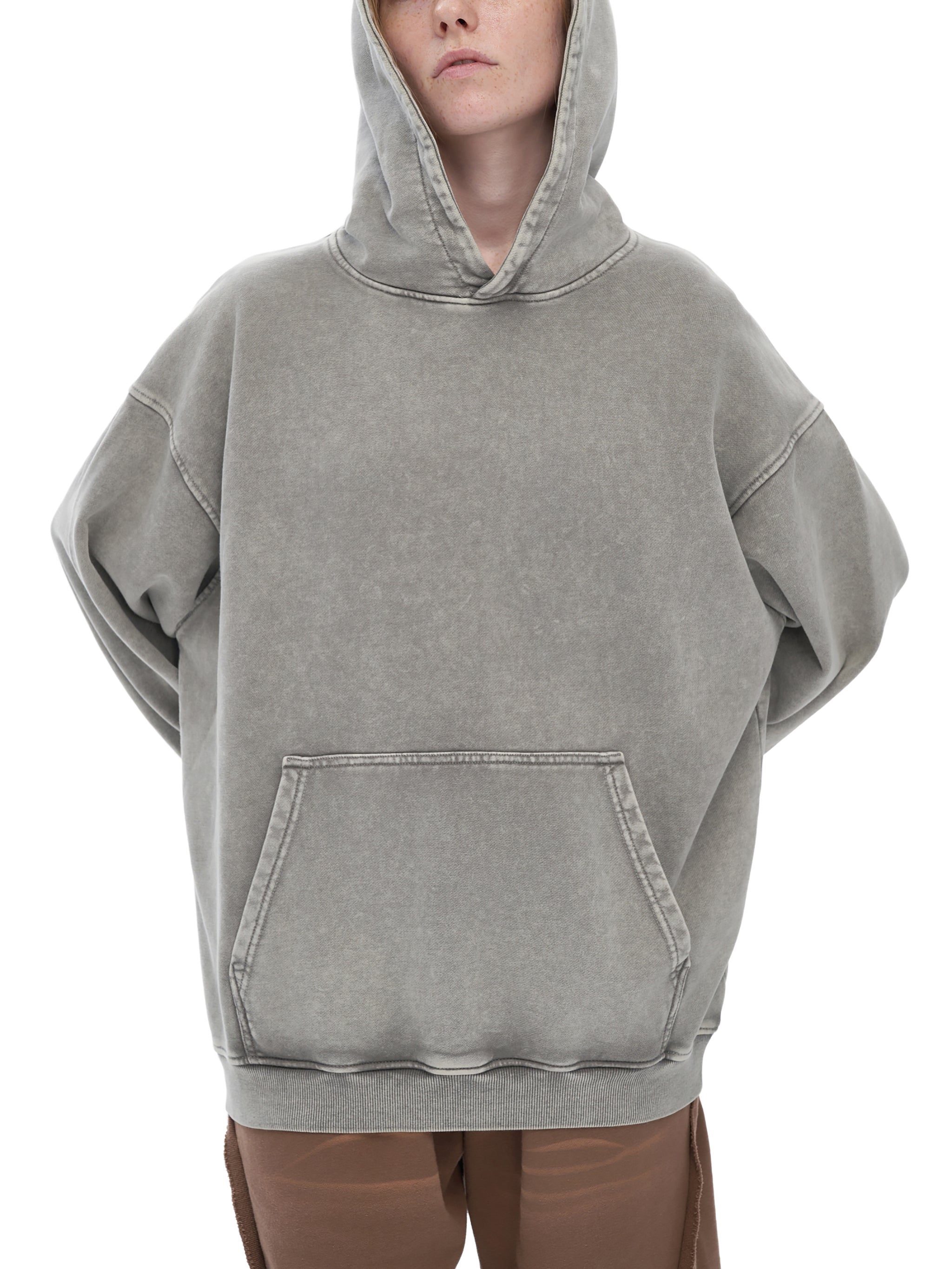 Snow Washed Loose Hoodie