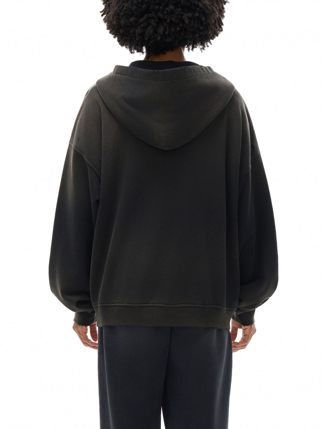 Sunfade Frayed Zip Hoodie