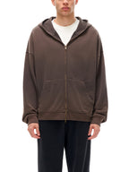 Sunfade Frayed Zip Hoodie