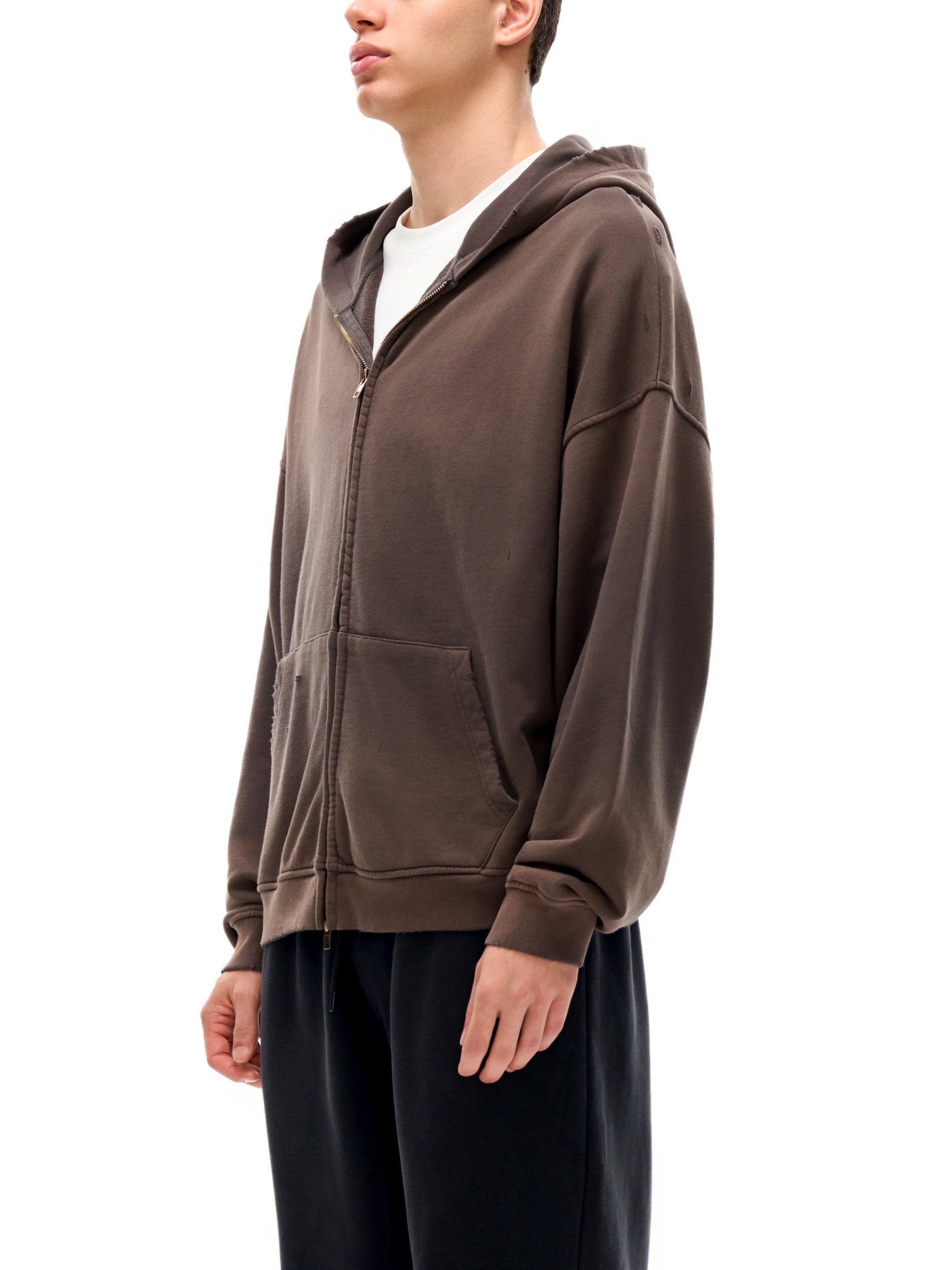 Sunfade Frayed Zip Hoodie