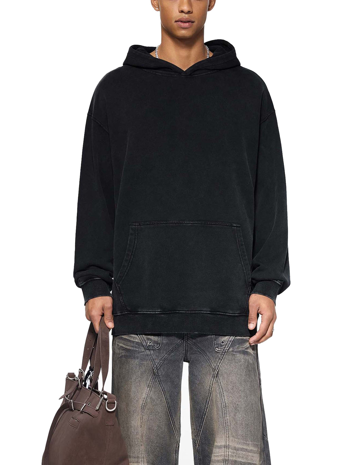 Snow Washed Loose Hoodie