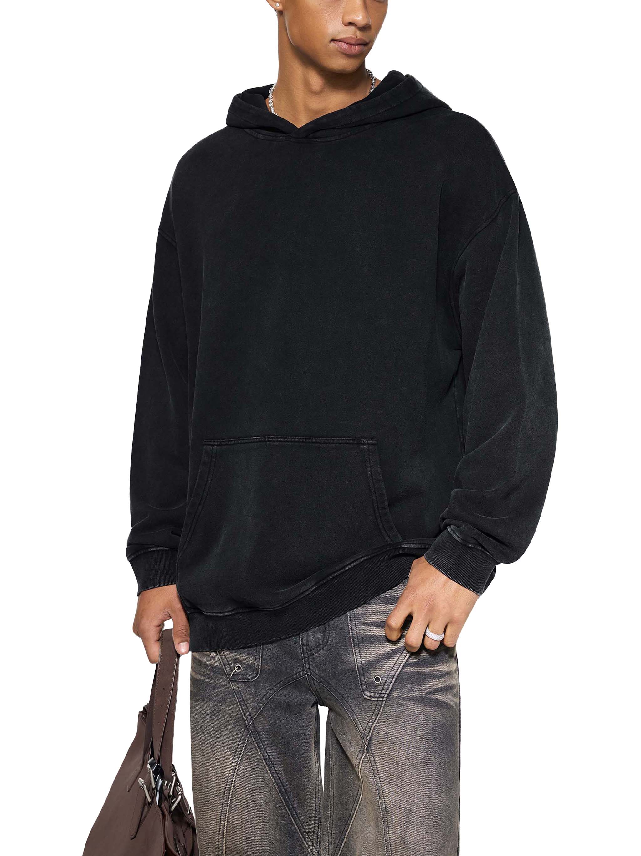 Snow Washed Loose Hoodie