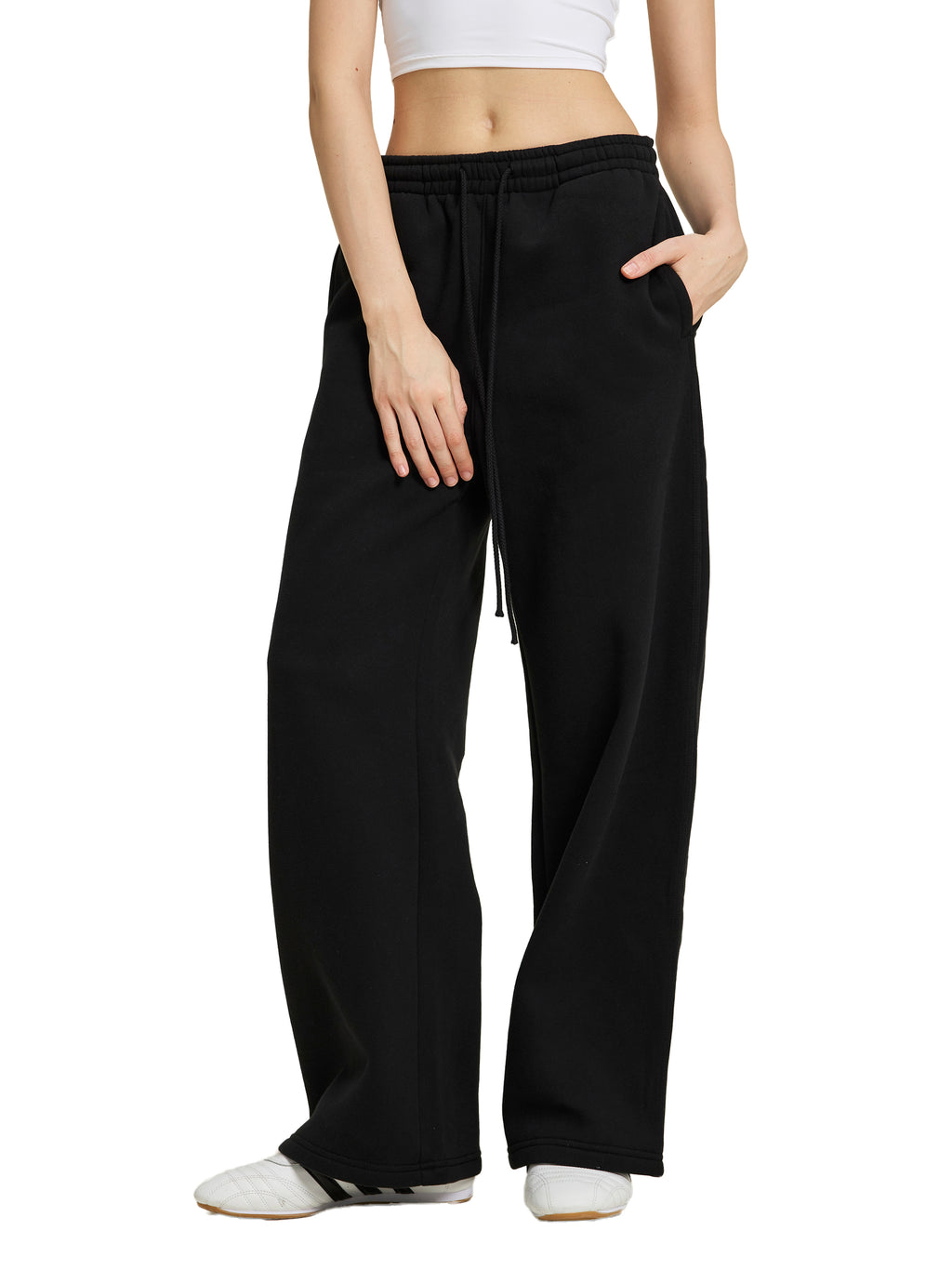Fleece Straight-Leg Sweatpants