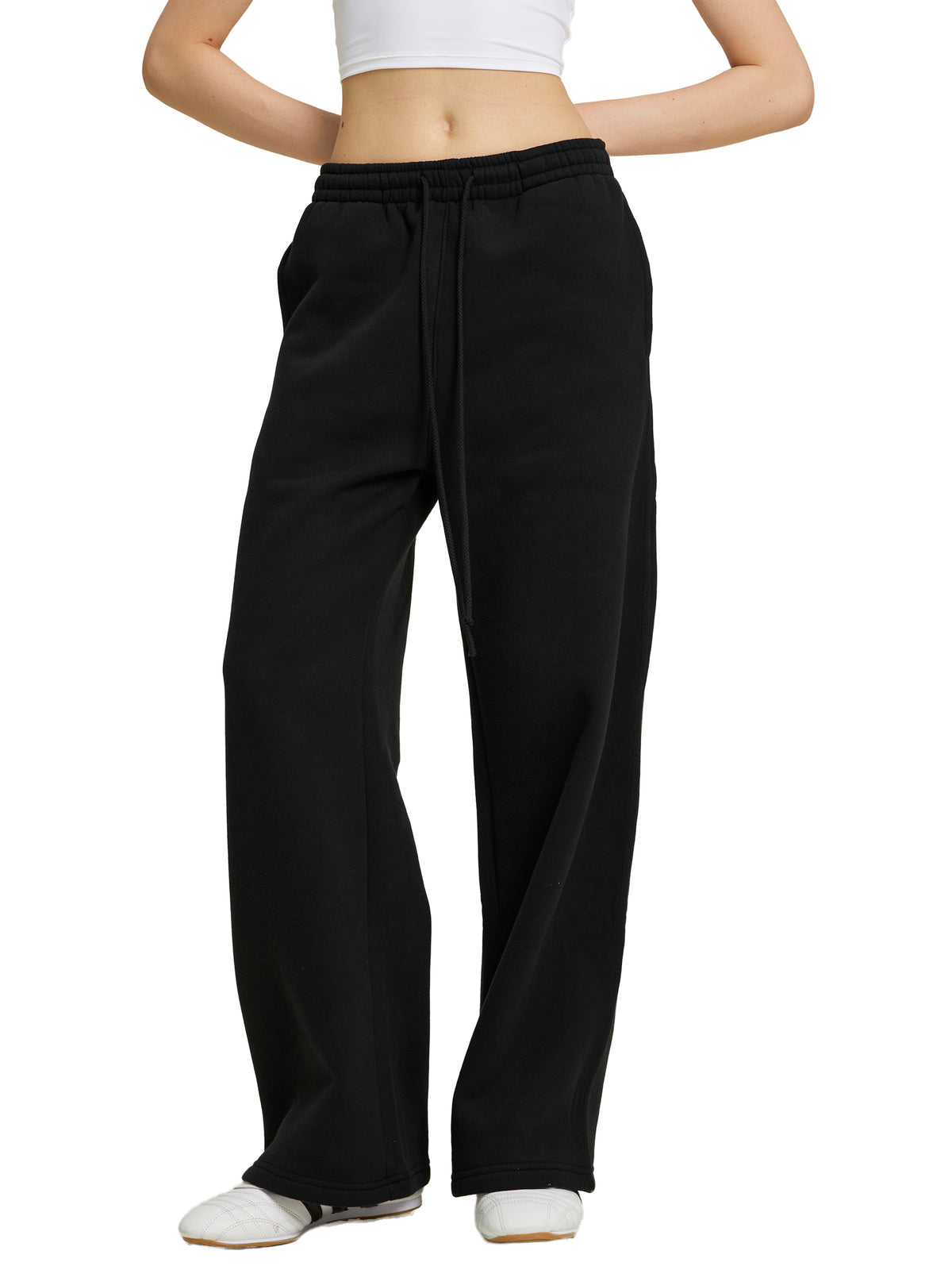 Fleece Straight-Leg Sweatpants