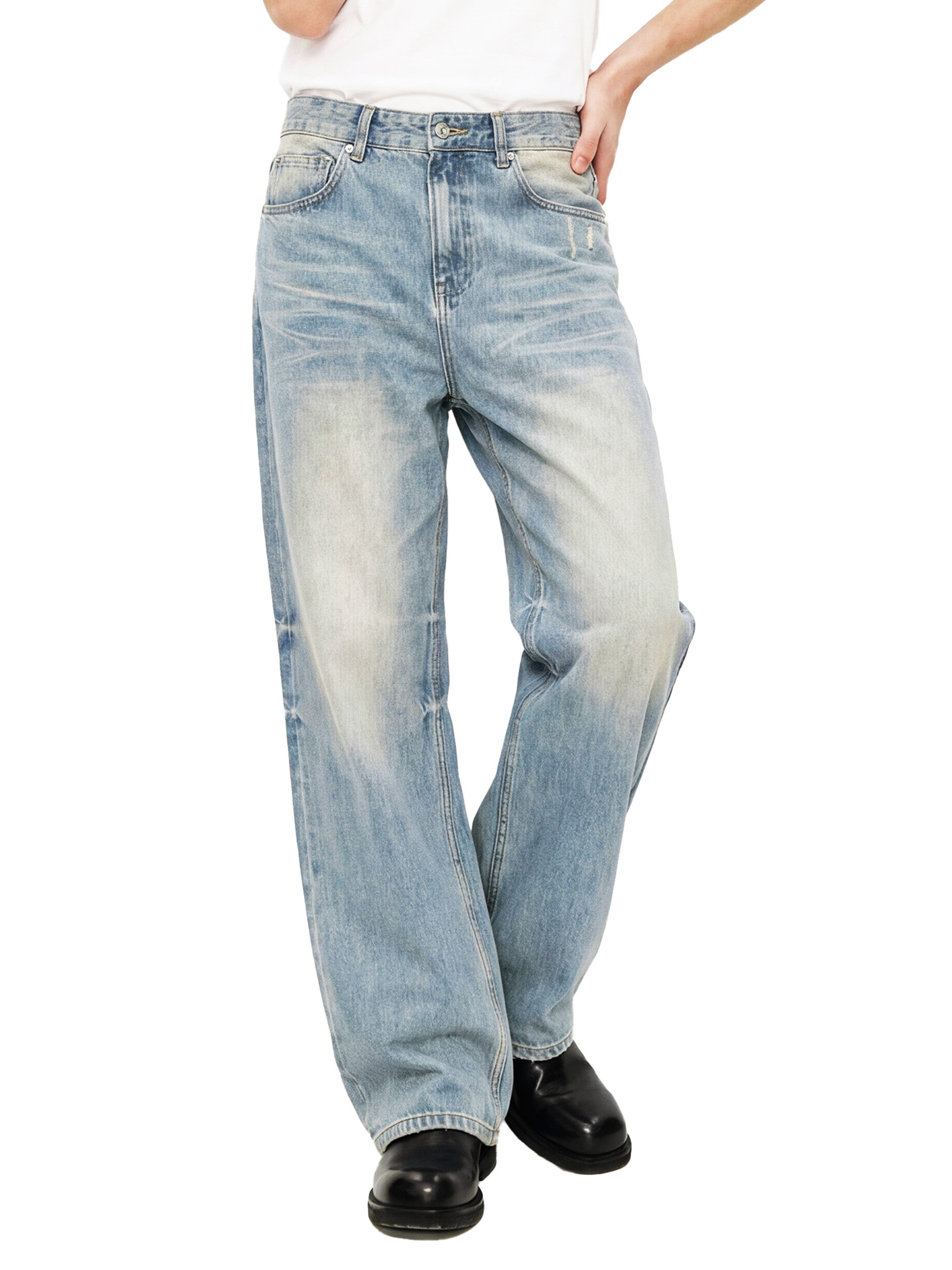 Sunfade Raw-Hem Denim