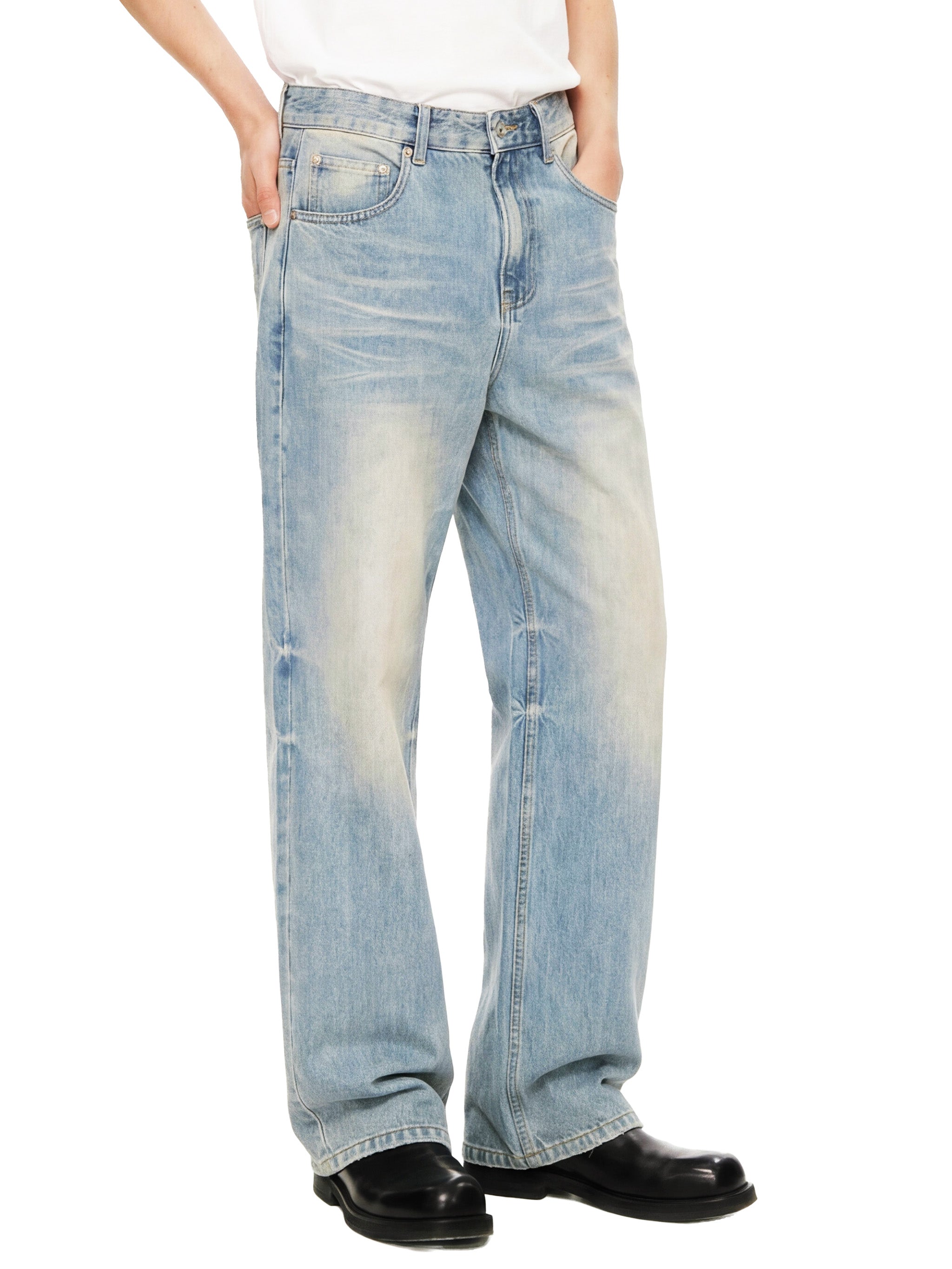 Sunfade Raw-Hem Denim