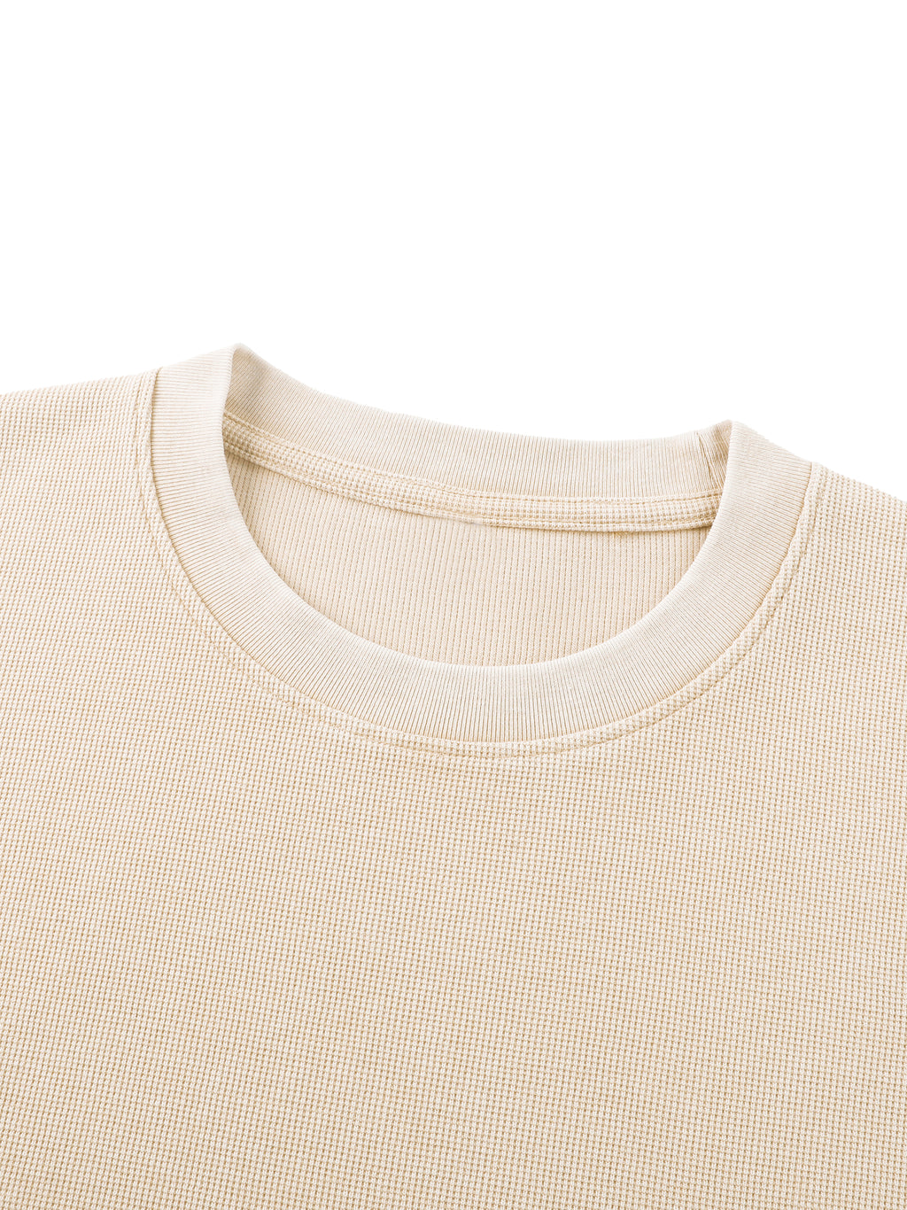 Vintage Waffle Raw-Edge Tee