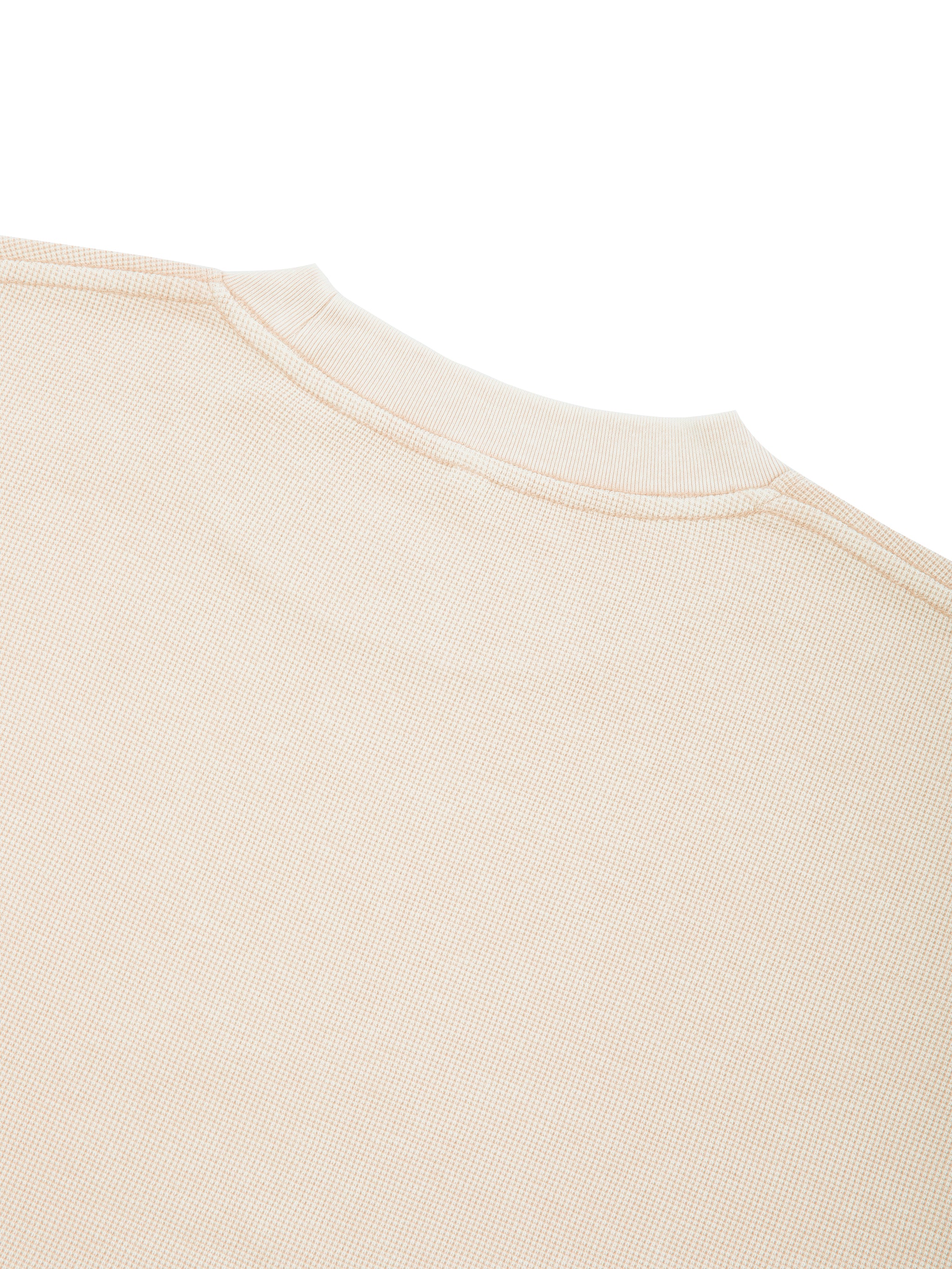 Vintage Waffle Raw-Edge Tee