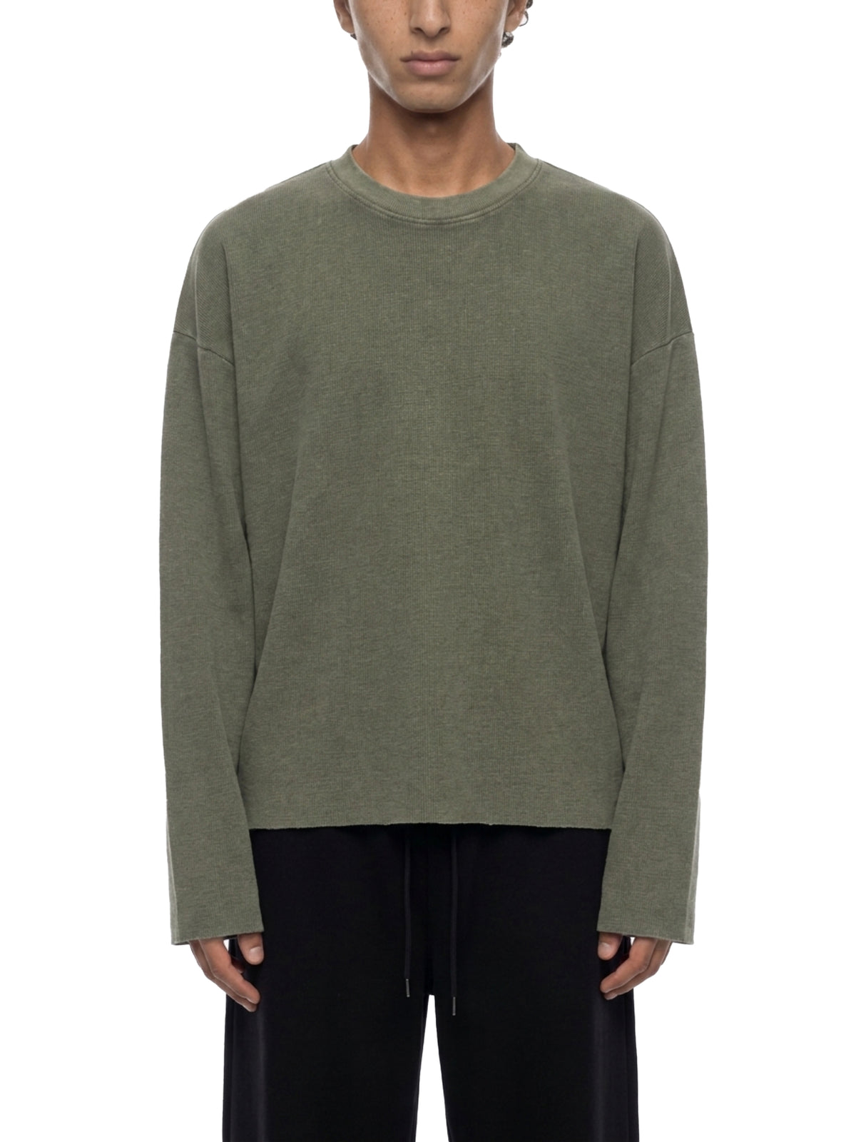 Vintage Waffle Raw-Edge Tee