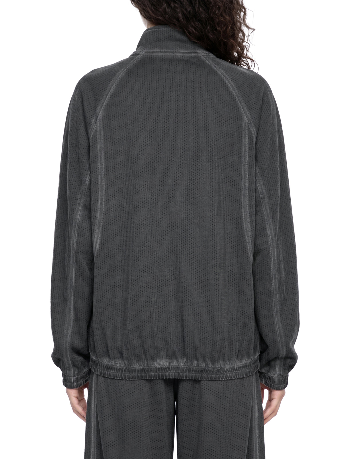 Vintage Wash Full Zip Mesh Jacket