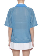 Striped Mesh Boxy Soccer Jersey
