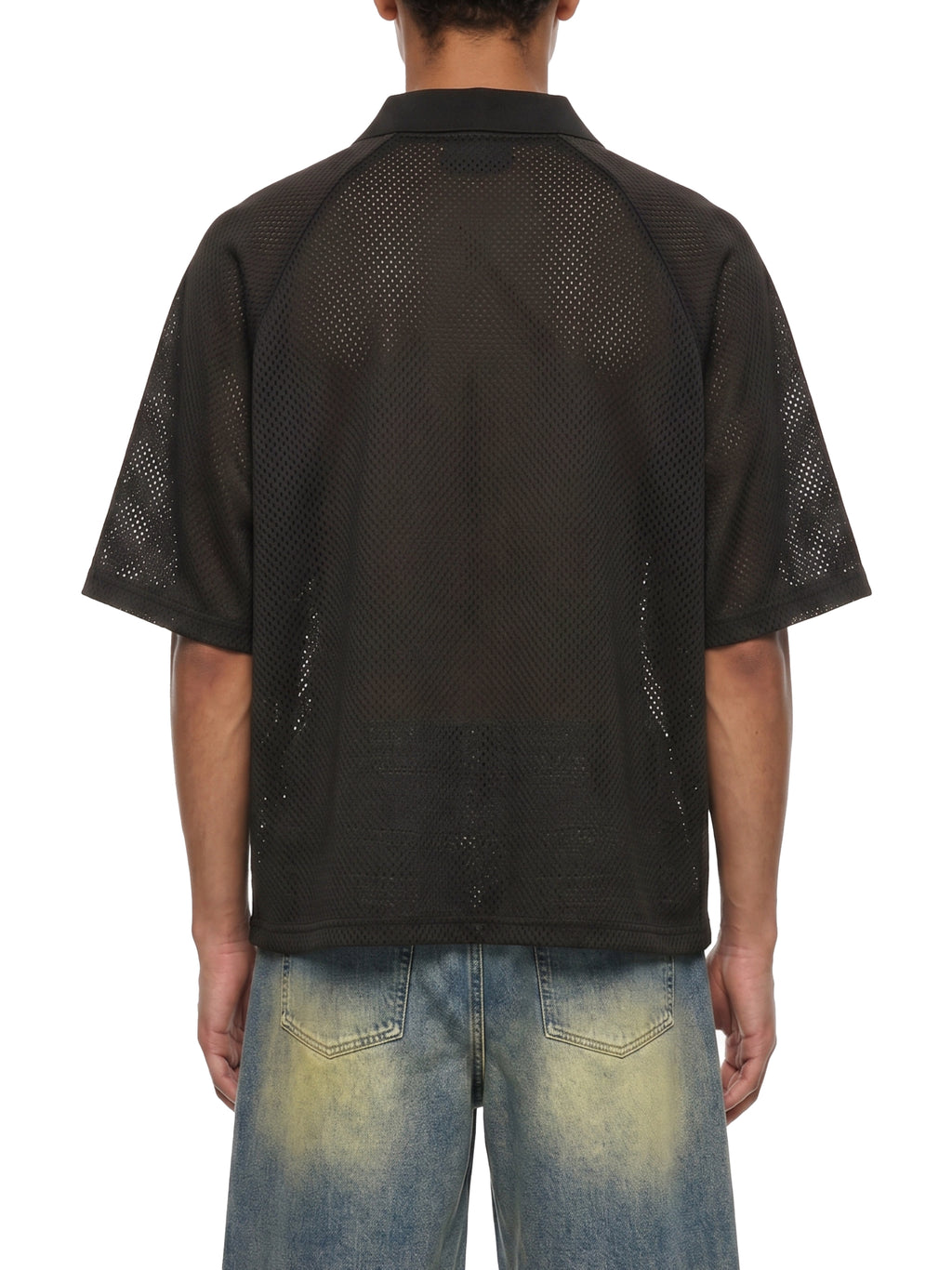 Striped Mesh Boxy Soccer Jersey
