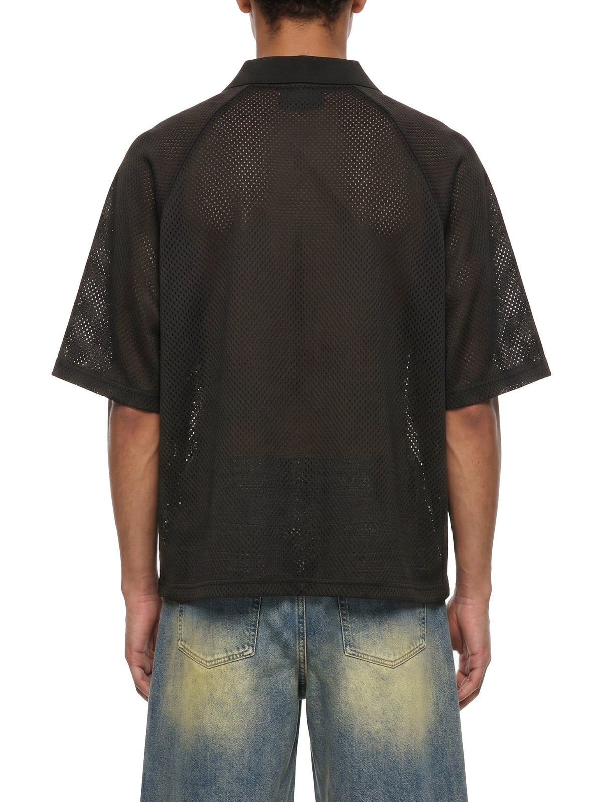 Striped Mesh Boxy Soccer Jersey