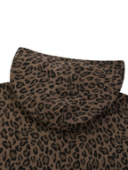 Leopard Waffle Zip Hoodie