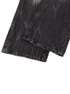 Vintage Wash Wide-Leg Denim