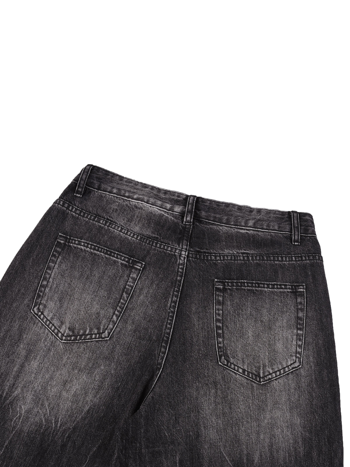 Vintage Wash Wide-Leg Denim