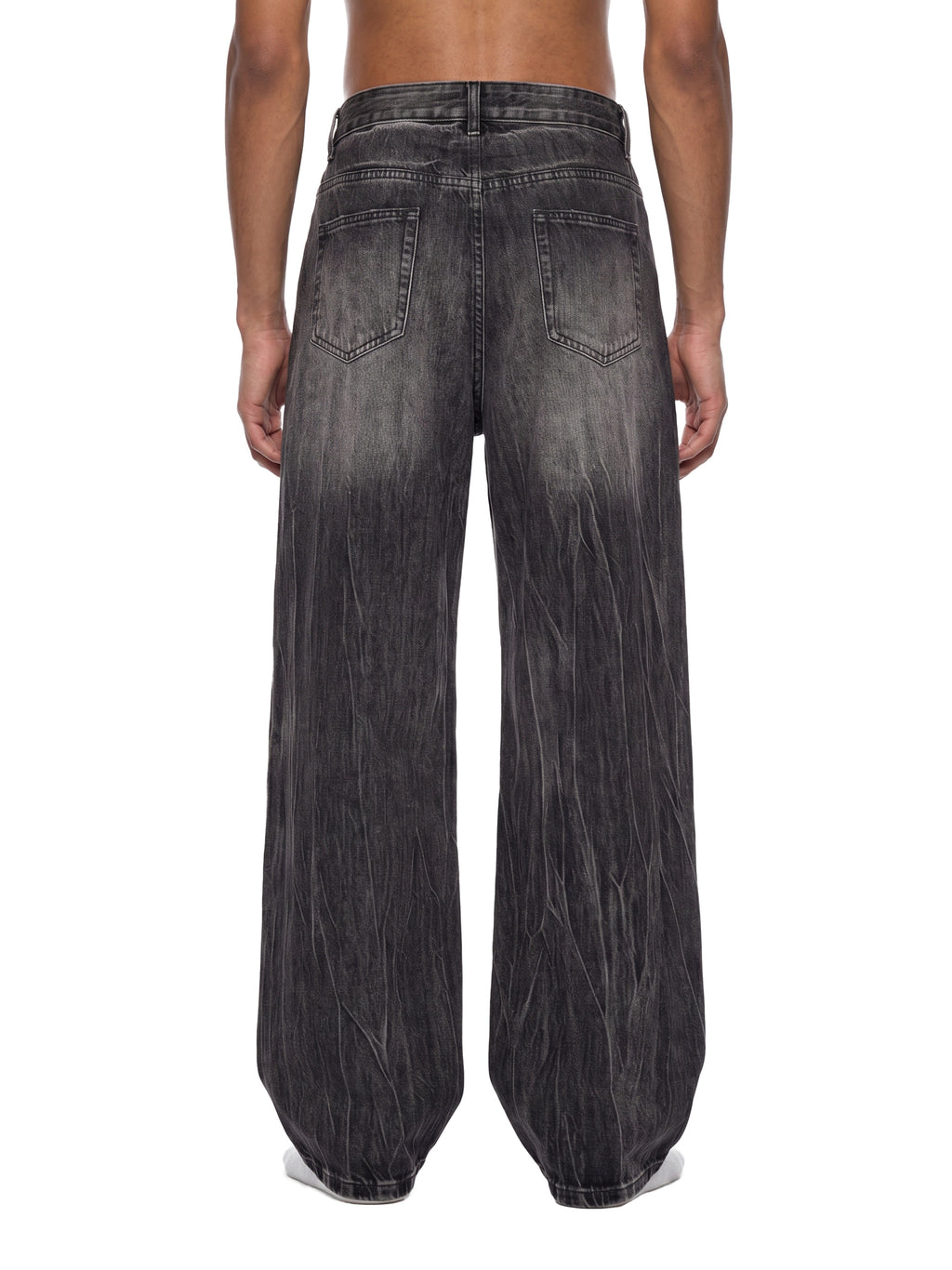 Vintage Wash Wide-Leg Denim