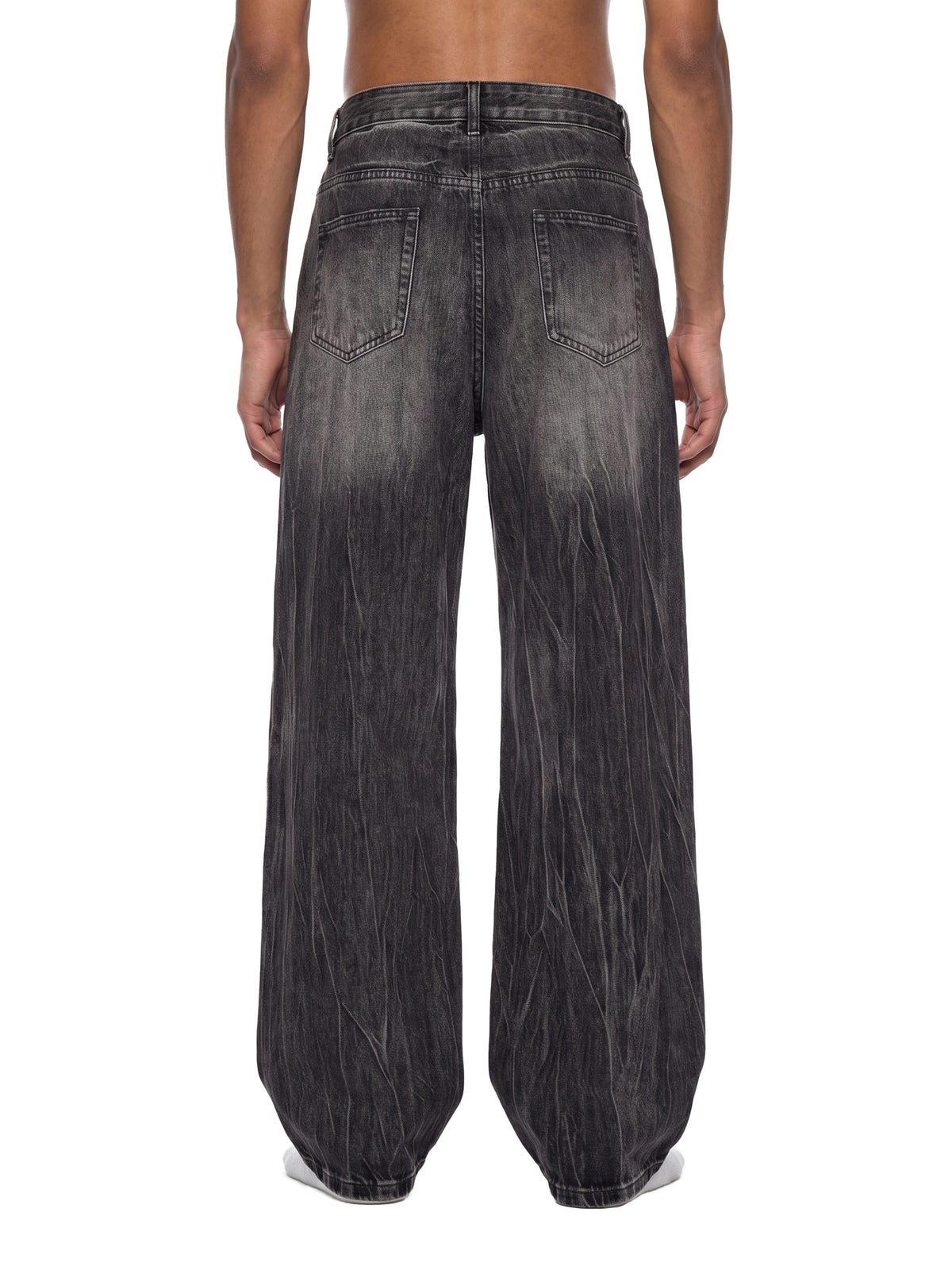Vintage Wash Wide-Leg Denim
