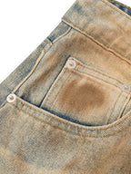 Vintage Wash Barrel-Leg Denim
