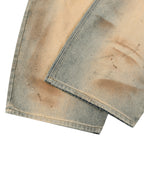 Vintage Wash Barrel-Leg Denim