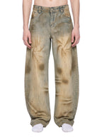 Vintage Wash Barrel-Leg Denim