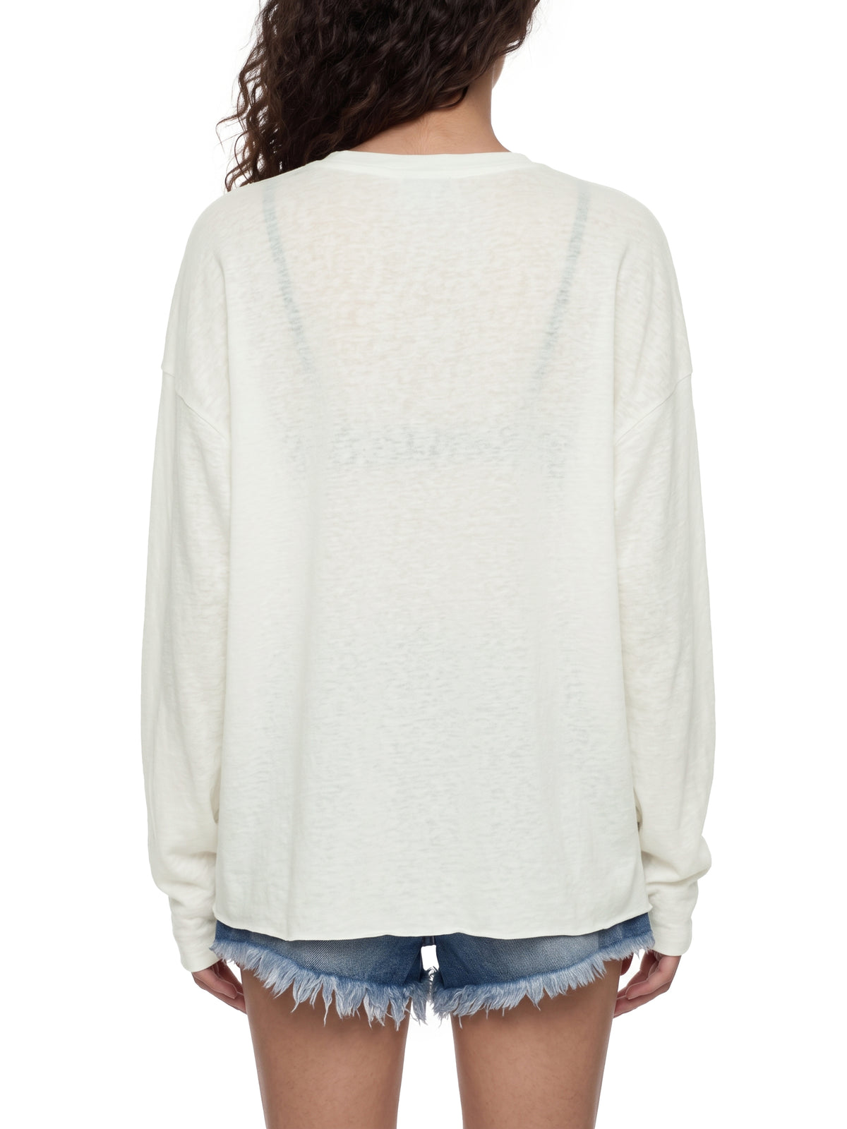 Raw-Edge Lyocell Long Sleeve Tee