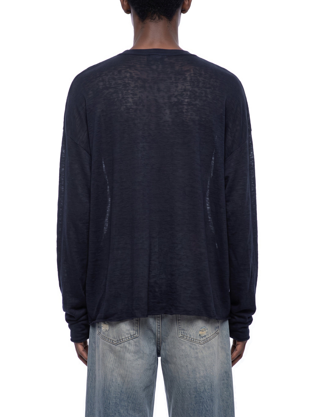 Raw-Edge Lyocell Long Sleeve Tee