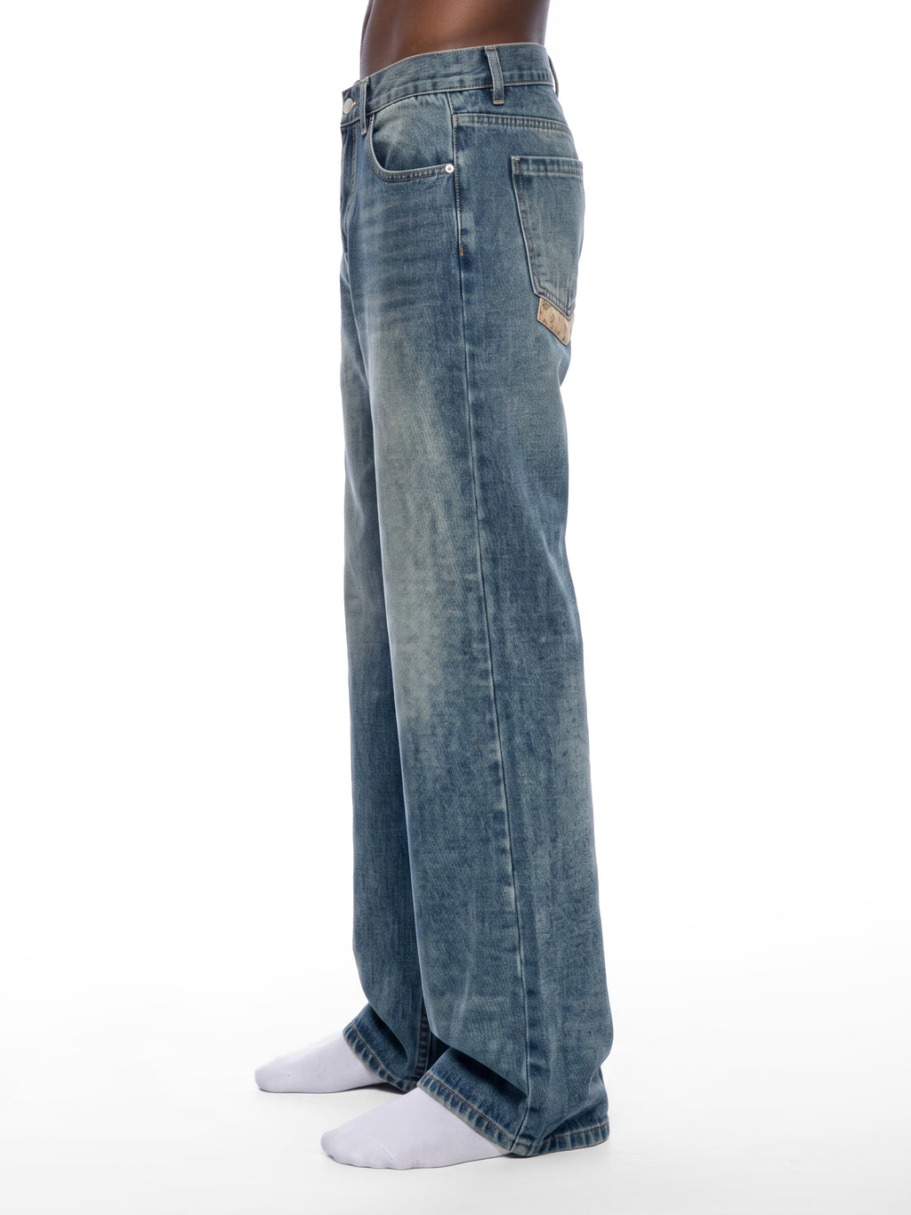 Flared Vintage Wash Denim