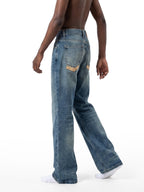 Flared Vintage Wash Denim