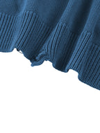 Distressed Full Zip Sweater