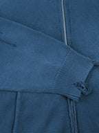 Distressed Full Zip Sweater