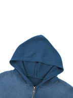 Distressed Full Zip Sweater