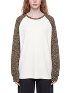 Leopard Panel Raglan Long Sleeve Tee