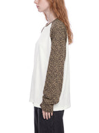 Leopard Panel Raglan Long Sleeve Tee